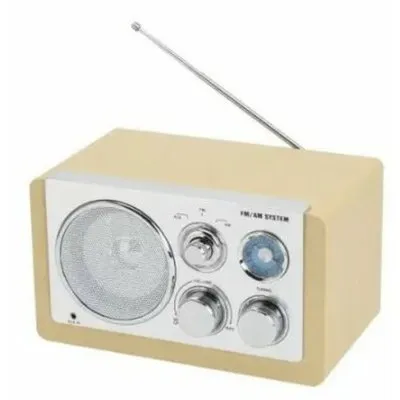 Denver TR-63LW FM-radio, ljust trä