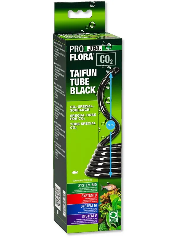 JBL Aqua PROFLORA CO2 Taifun Slang, Svart 3 mtr