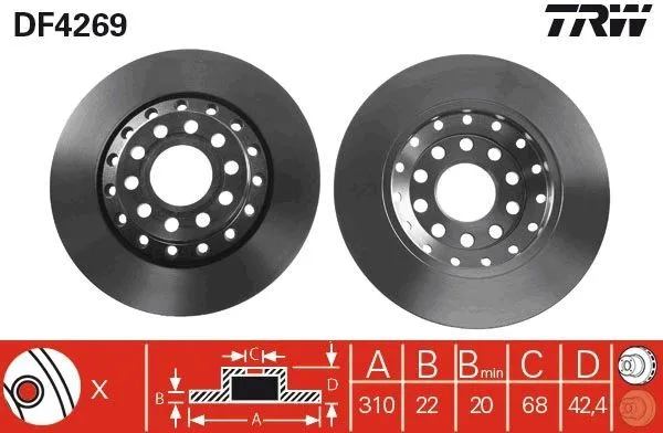 Bromsskiva TRW DF4269