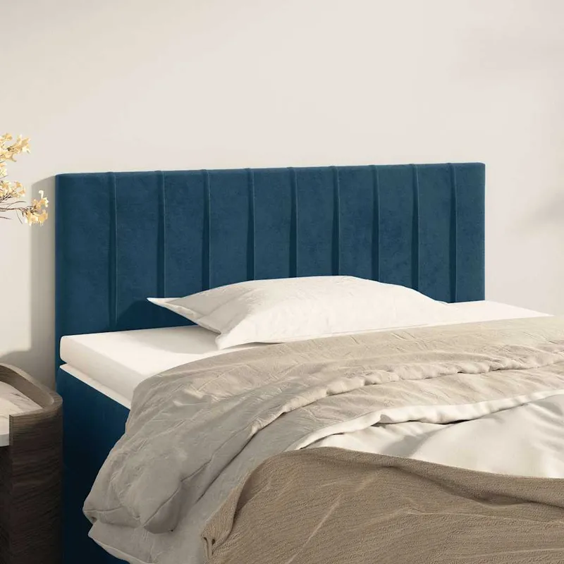 vidaXL Sänggavel mörkblå 90x5x78/88 cm sammet (#0701)