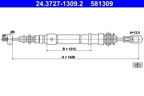 Handbromsvajer ATE 24.3727-1309.2