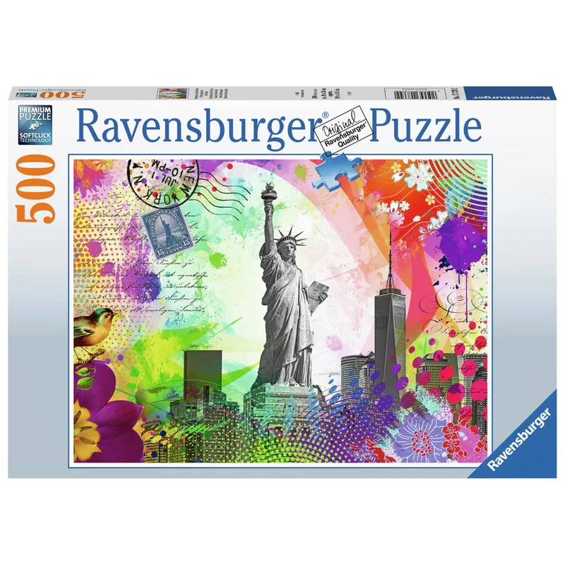 Ravensburger Pussel – New York Vykort 500 Bitar