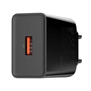 18W 3A USB-A QC3.0 Snabbladdare - Svart