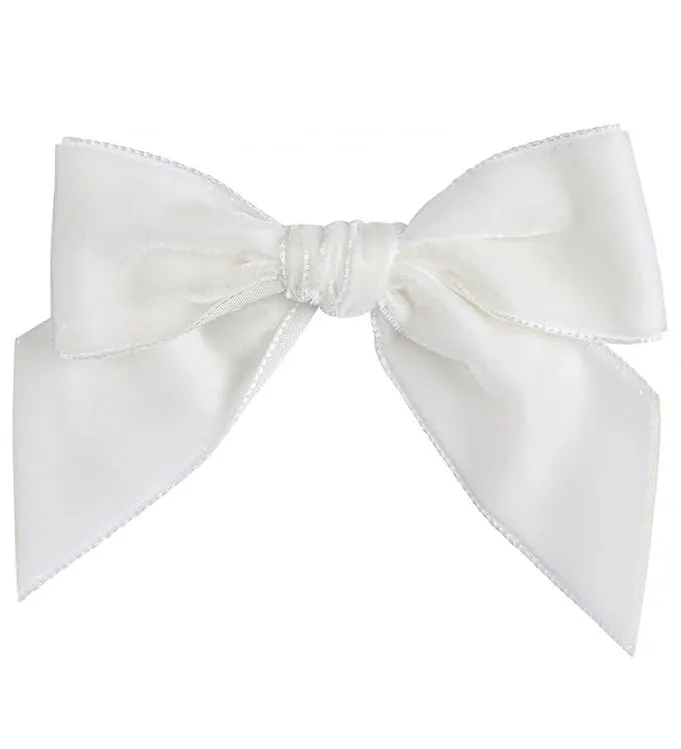 Condor Hårspänne - Velour - Rosett - 10×10 cm - Vit