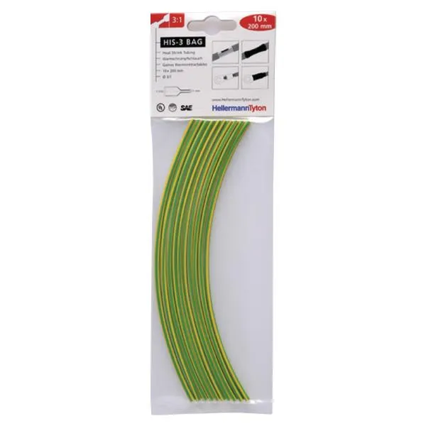 Hellermann Tyton HIS-3 Bag Krympslang 3/1 x 200 mm, 10-pack