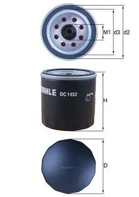 Oljefilter MAHLE OC 1452