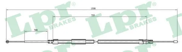 Handbromsvajer LPR C0080B