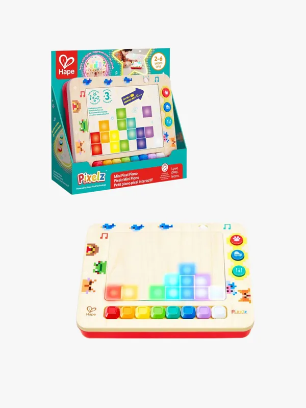 Hape Piano m. Ljus - 22 cm - Pixelz - Mini Pixelpiano