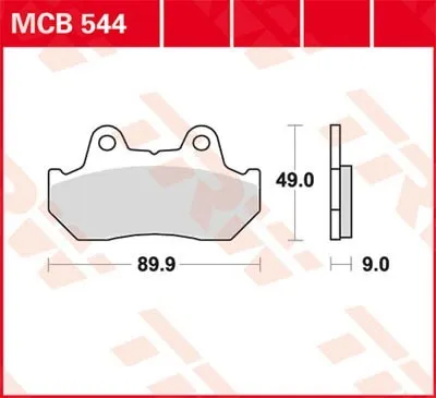 Bromsbelägg TRW MCB544
