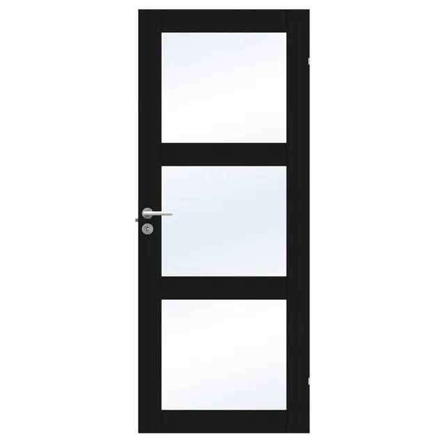SPEGELDÖRR UNIQUE GW03L EK FANER SVART 925X1940MM | Beijerbygg Byggmaterial