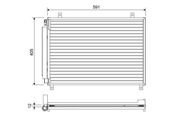 Kondensor, klimatanläggning VALEO 822656