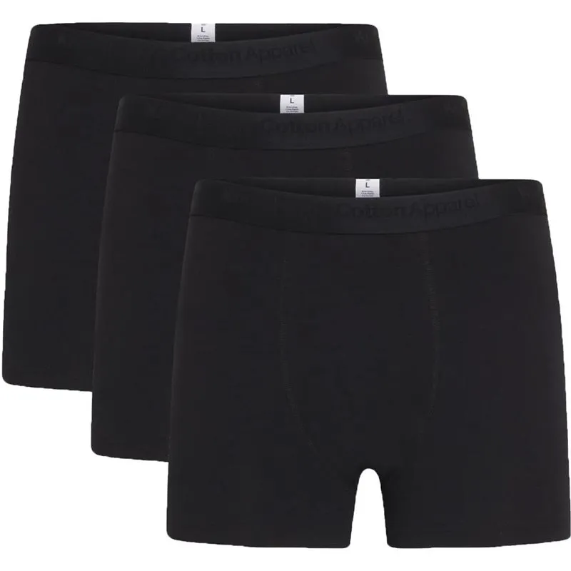 KnowledgeCotton Apparel Anker 3-Pack Underwear Black Jet - M