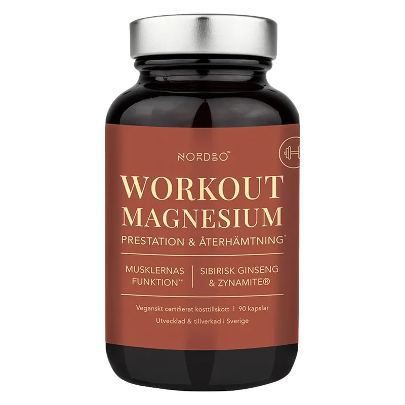 Nordbo WorkOut Magnesium, 90 kap 90 st
