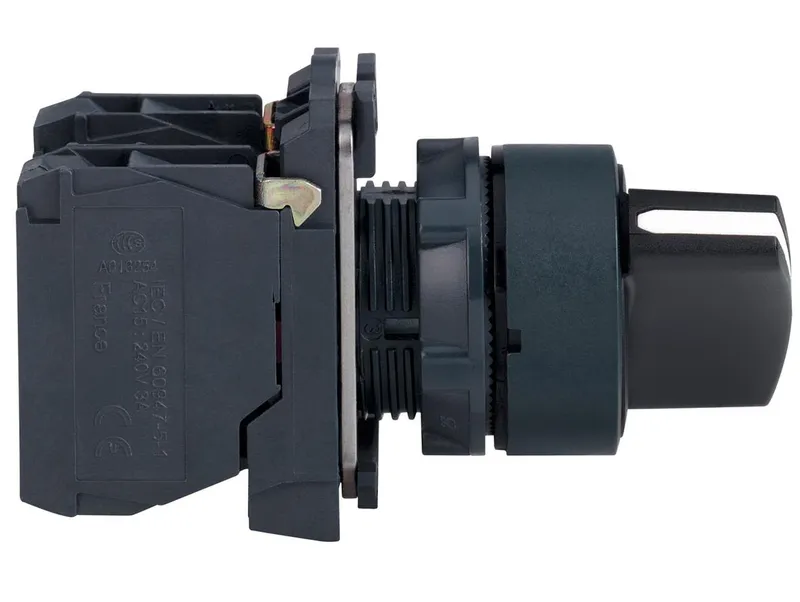 Schneider Electric Harmony rotary switch complete with 2 fixed positions 1xno.
