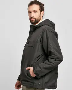 Brandit Windbreaker Anorak - Sherpafoder Svart (#9784)