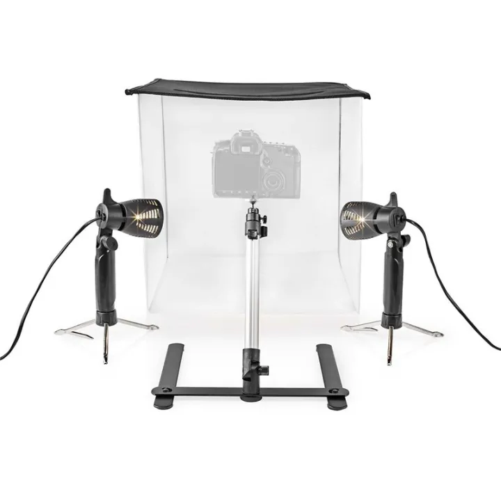Foto Studio Kit | 400 lm | Vikbar | Bakgrunder ingår | Resväska ingår | Svart
