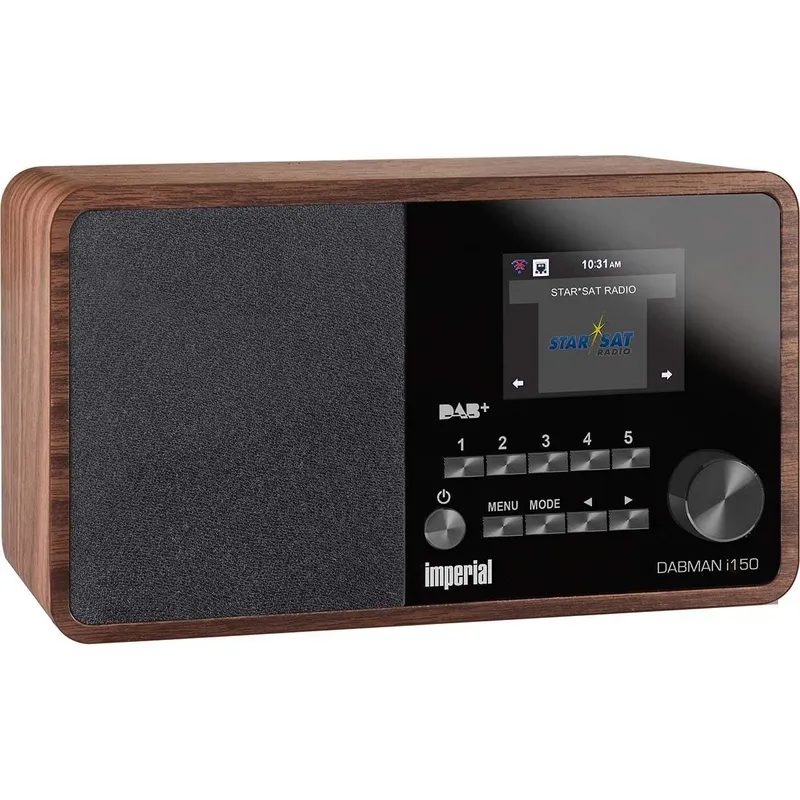 DABMAN i150 Kompakt hybridradio DAB+ / FM / Internet Trälook