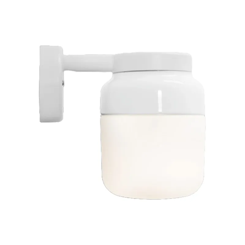 Ohm Wall Vägglampa LED E27 Vit 140/205 Opalglas IP44