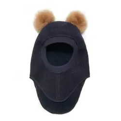 Huttelihut Balaklava - Ull/Bomull - Dubbel - BIG Bear - Dark Na