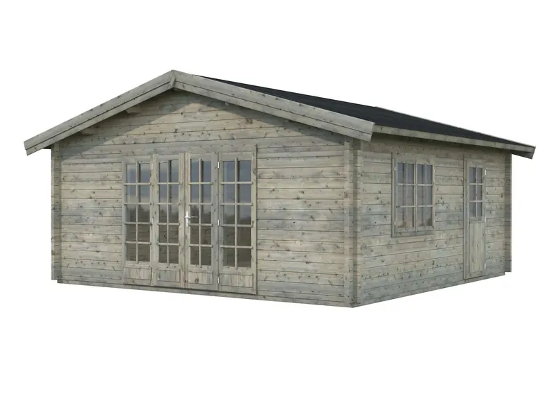 Palmako Irene Stuga 29,2 m²/inv. 27,7 m², grå impregnerad