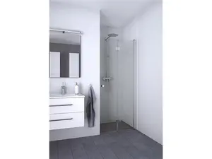 Dansani match bifold hinged door 97-99 cm satin/clear