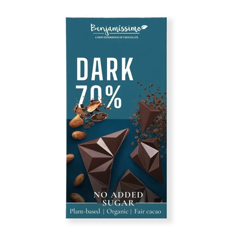Benjamissimo Choklad Sockerfri, Mörk 70 %, 60 g