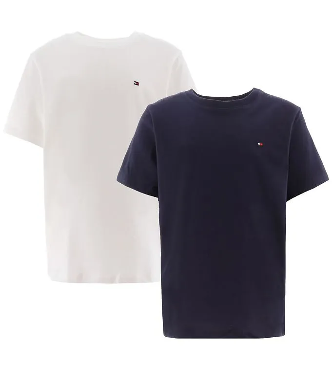 Tommy Hilfiger T-shirt – 2-pack – Desert Sky/Vit (#0804)