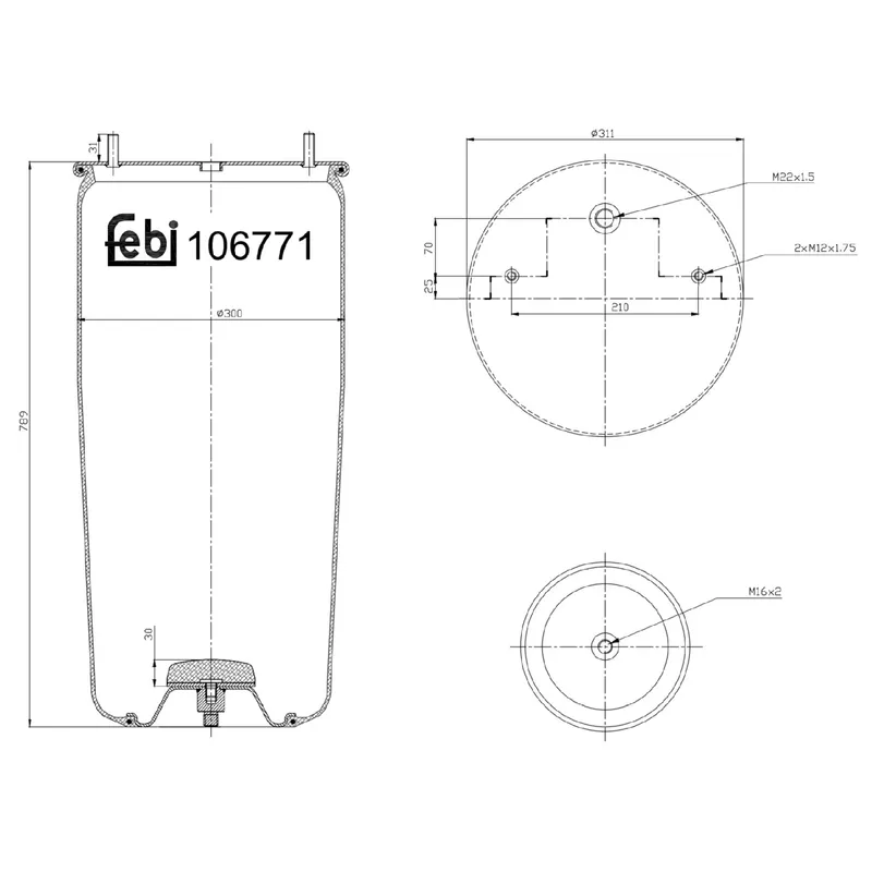 Luftbälg FEBI BILSTEIN 106771