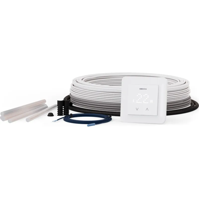 Ebeco Cable Kit 300 Golvvärmekit med värmekabel och termostat 23 m, 260 W