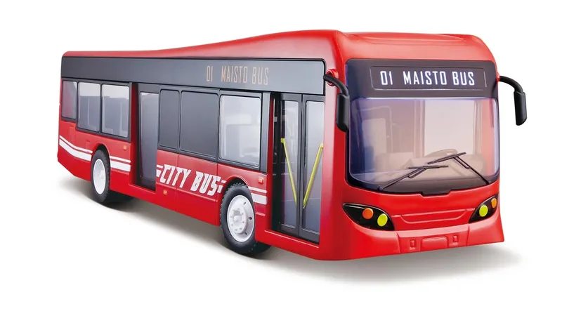 Radiostyrd Stadsbuss 33 cm 27 MHz – Röd