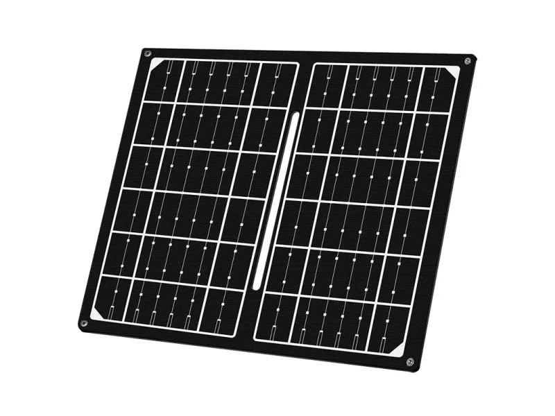 Vikbar solcellspanel med USB-laddare 1 x USB-A 7W