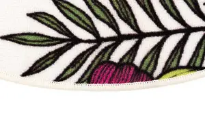 - Rund Matta Paloma 100 cm Vit