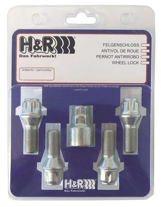 Låsbara hjulbultar H&R 1252801KEY4