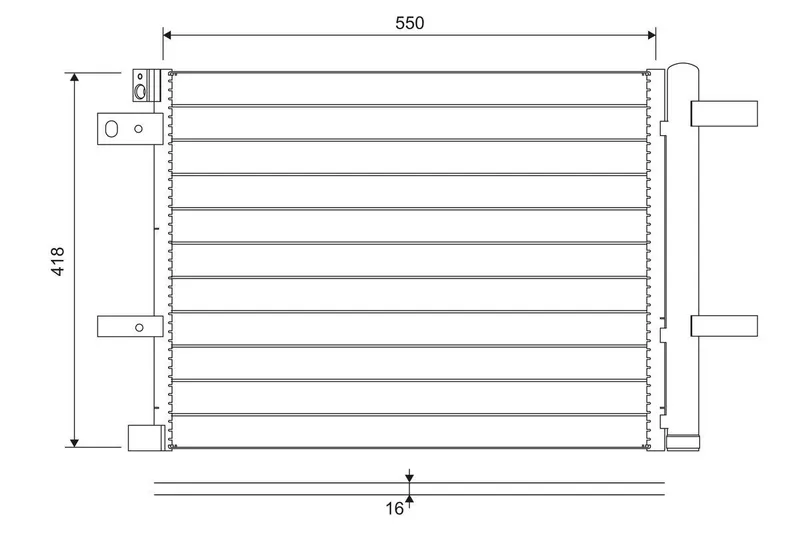 Kondensor, klimatanläggning VALEO 822706