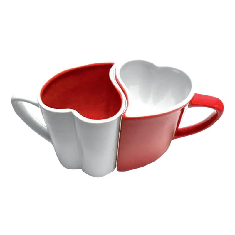 Hjärtmuggar Röd/Vita - 2-pack