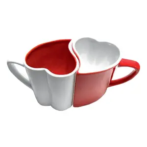 Hjärtmuggar Röd/Vita - 2-pack