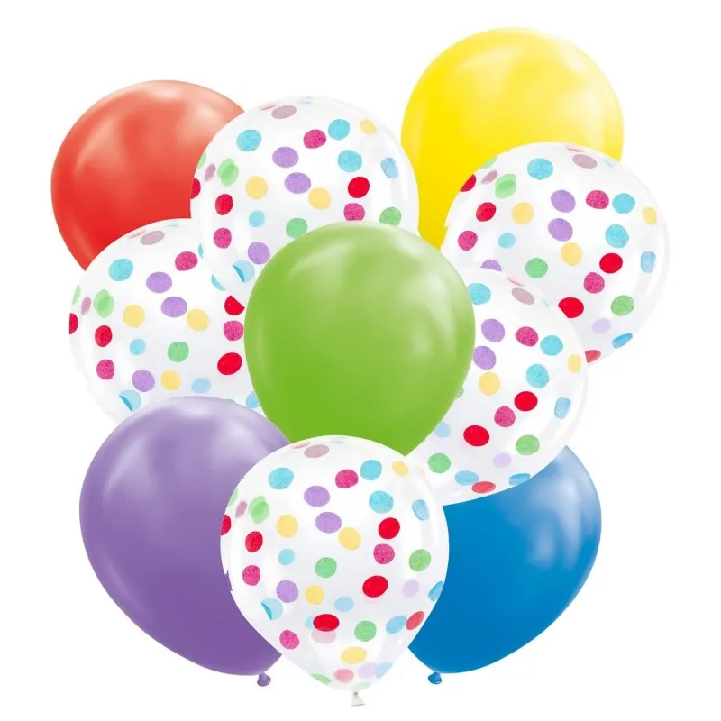 Konfettiballonger Flerfärgad Latex Gnistrande Dekoration För Fest Barnkalas 30cm 10-pack