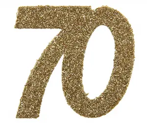 Konfetti guld 70 år, 6-pack