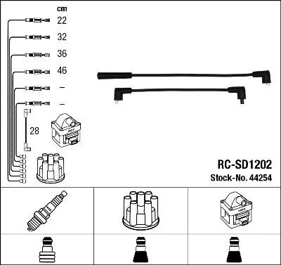 Tändkabelsats NGK 44254
