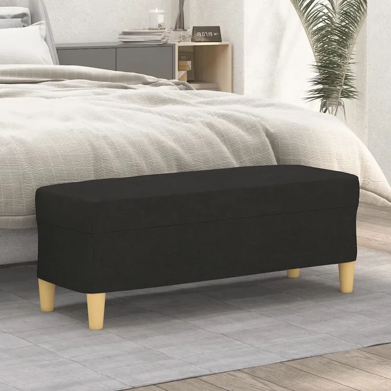 vidaXL Bänk svart 100x35x41 cm tyg
