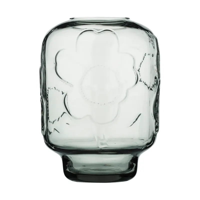 Marimekko Unikko glasvas Misty grey, 18 cm