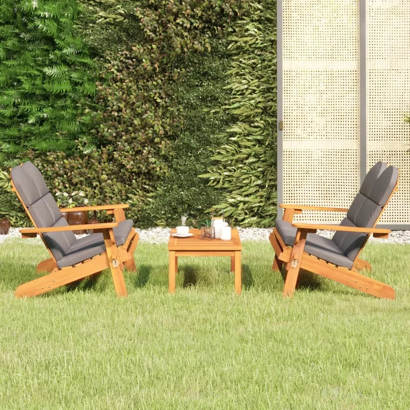 vidaXL Loungegrupp för trädgården 3 delar massivt akaciaträ (#5890)