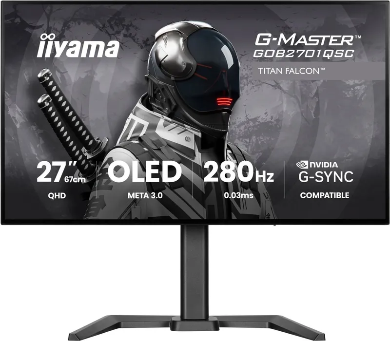 27″ iiyama G-MASTER Titan Falcon GOB2701QSC-B1 - OLED monitor - QHD - 27″ - HDR