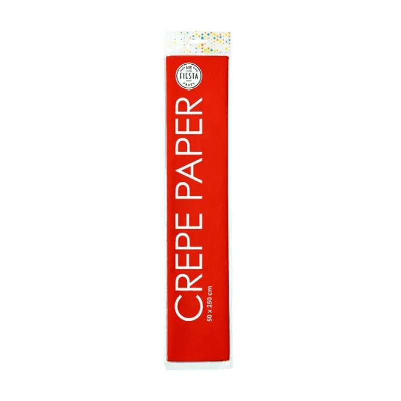Kräppapper 50×250 cm – röd