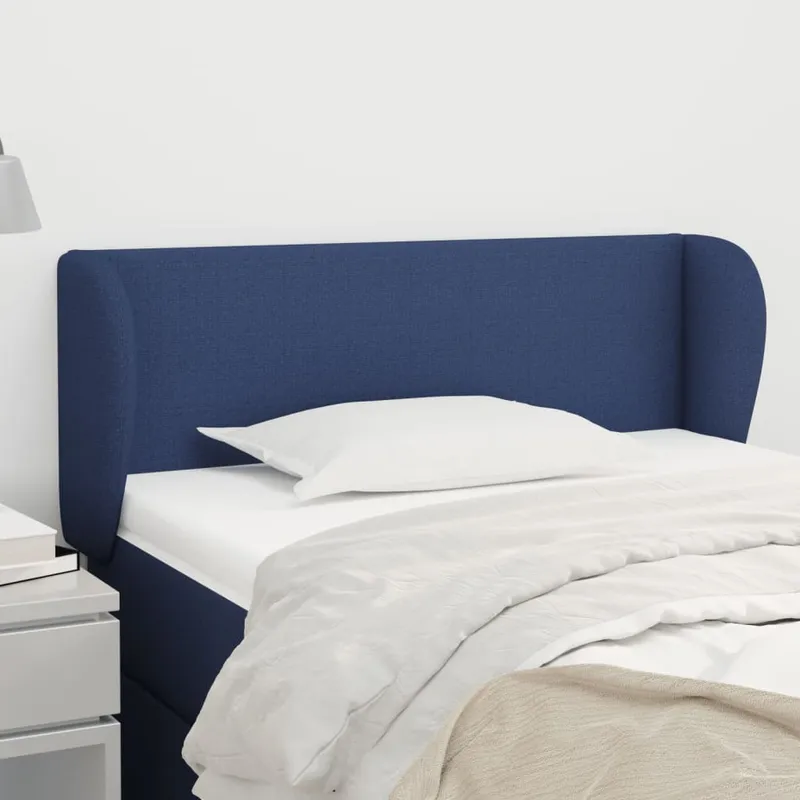 vidaXL Sänggavel med kanter blå 83x23x78/88 cm tyg (#7081)