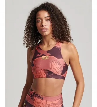 Superdry för kvinnor. WS311591A Core Active-bh orange, lila (38), Deportivo, Multisport, Återvunnen polyester, Hållbar