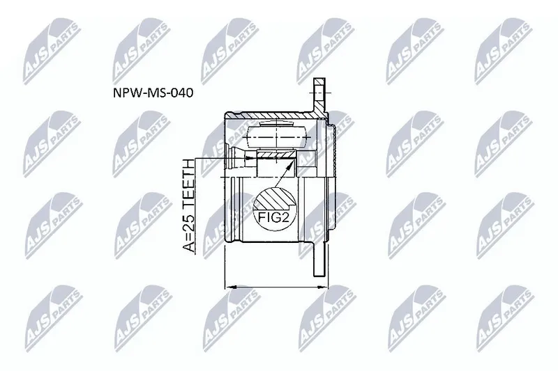 Ledsats, drivaxel NTY NPW-MS-040