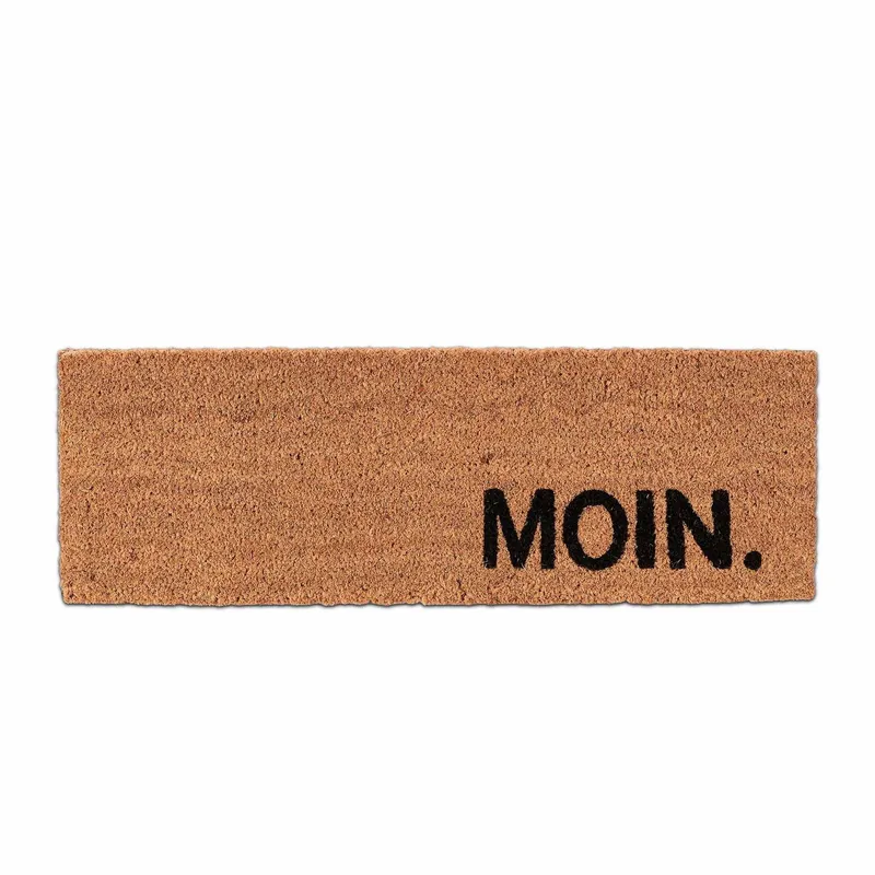 Dörrmatta i kokosfiber med hälsning ”Moin” - slitstark och halkfri