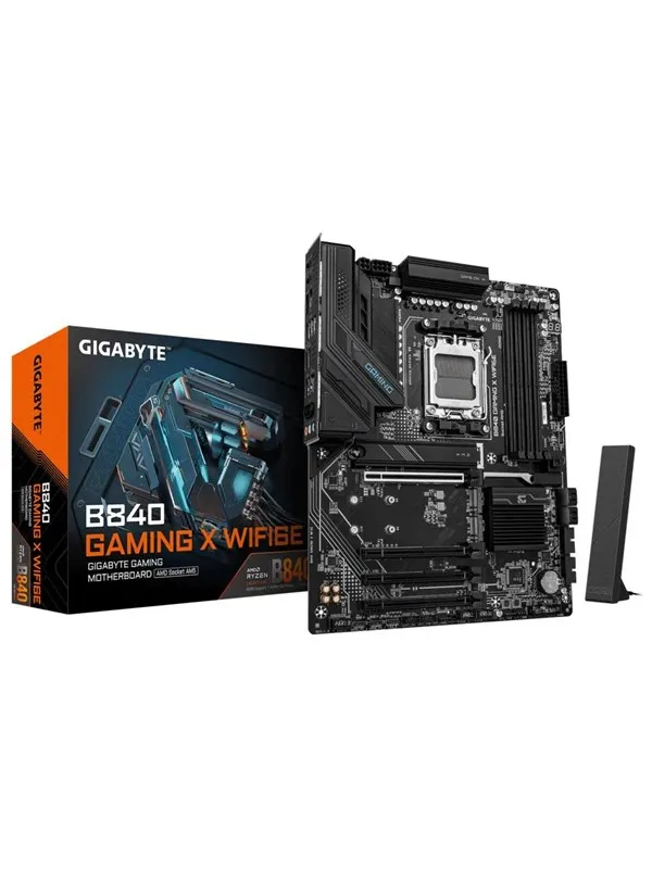 Gigabyte B840 Gaming X WIFI6E Moderkort - AMD B840 - AMD AM5 - DDR5 RAM - Atx