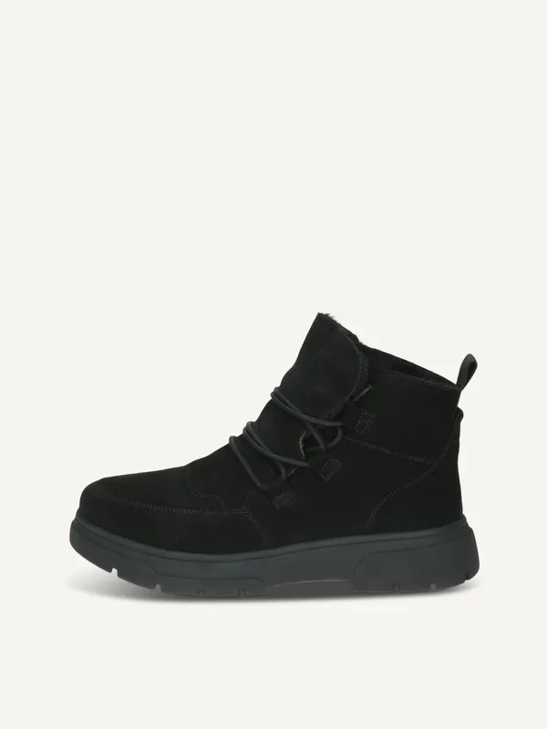 CAPRICE Bootie, black, made of Leather and synthetic without heel, Size 38 (#3050)